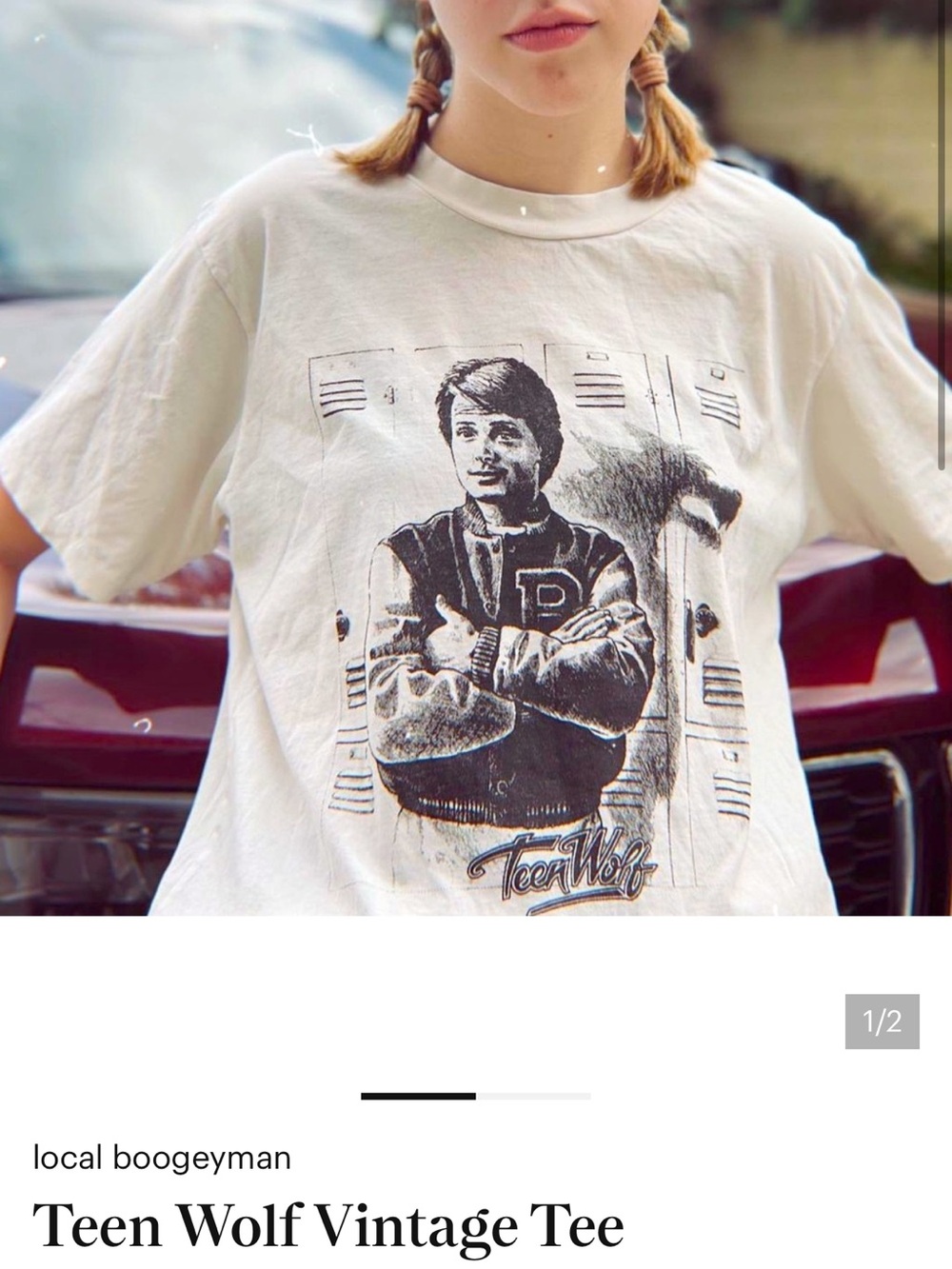 Gildan Off White Teen Wolf Graphic Short Sleeve Tee